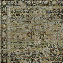 2'X3' Green And Brown Floral Area Rug