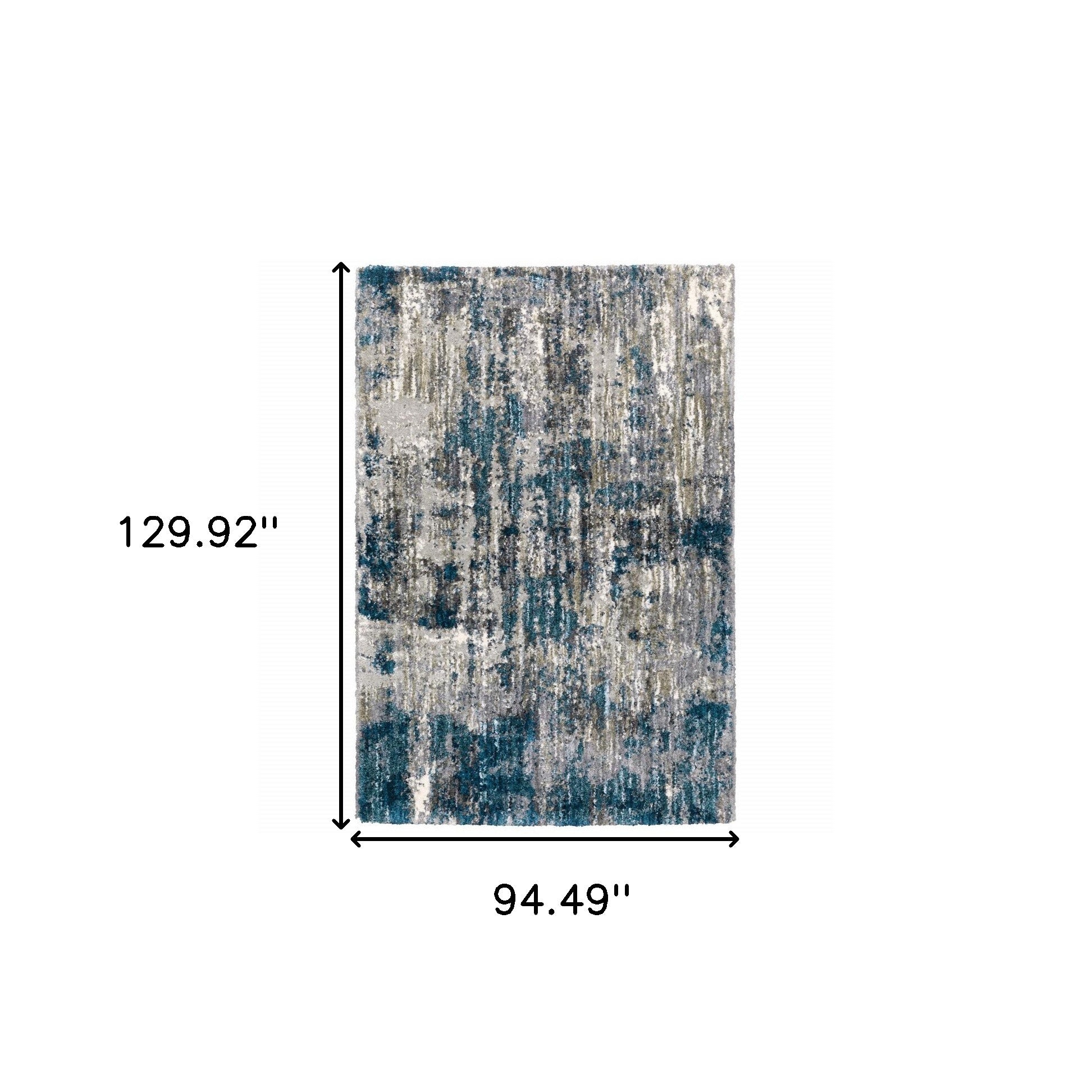 4'X6' Gray And Blue Gray Skies Area Rug