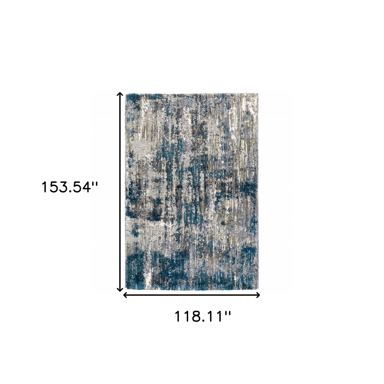 4'X6' Gray And Blue Gray Skies Area Rug