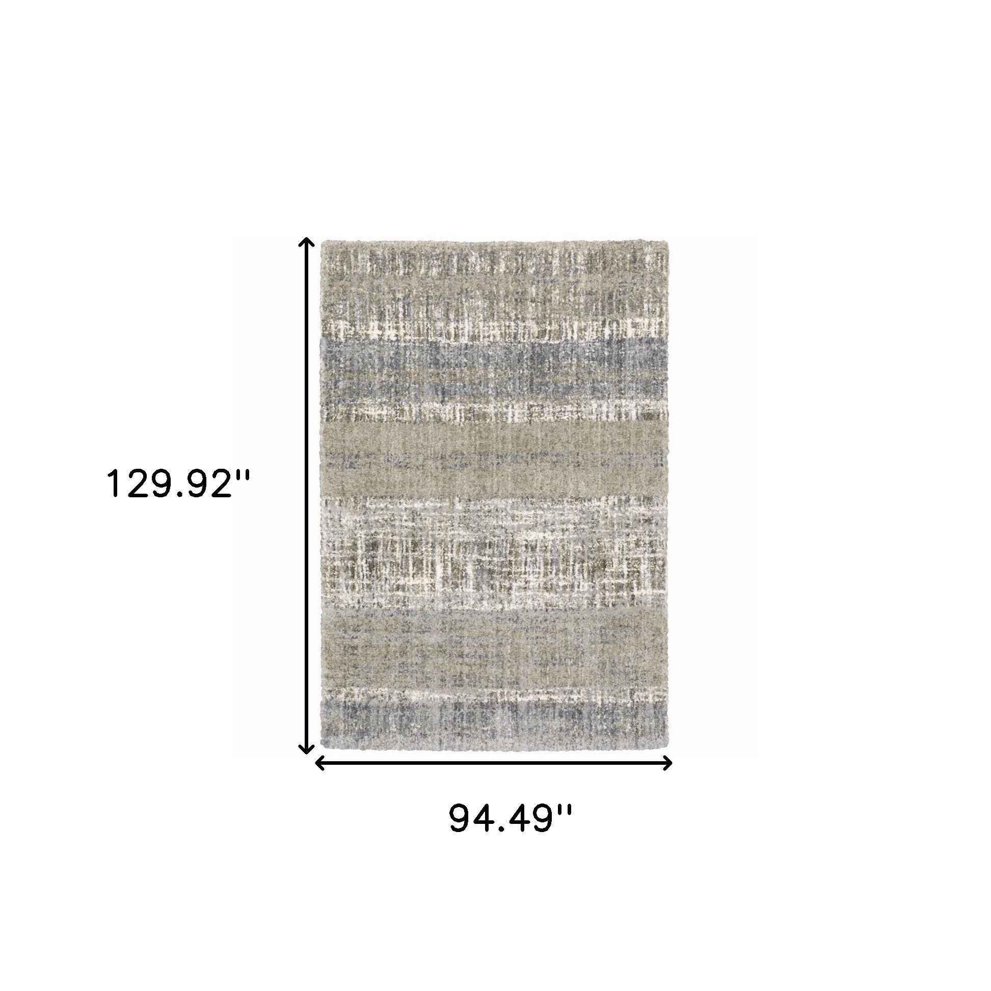 Grey And Ivory Abstract Lines  Runner Rug - 2' x 8'