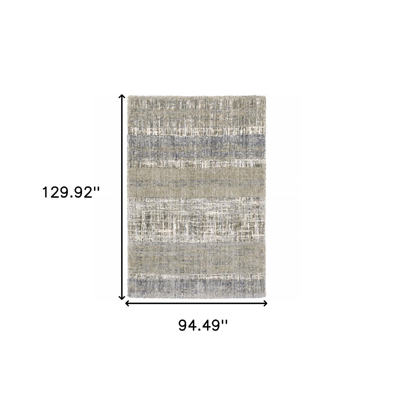 Grey And Ivory Abstract Lines  Runner Rug - 2' x 8'