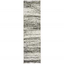 Ash And Slate Abstract Runner Rug - 2'x 8'