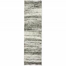 Ash And Slate Abstract Runner Rug - 2'x 8'