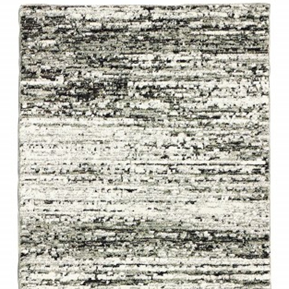 Ash And Slate Abstract Runner Rug - 2'x 8'