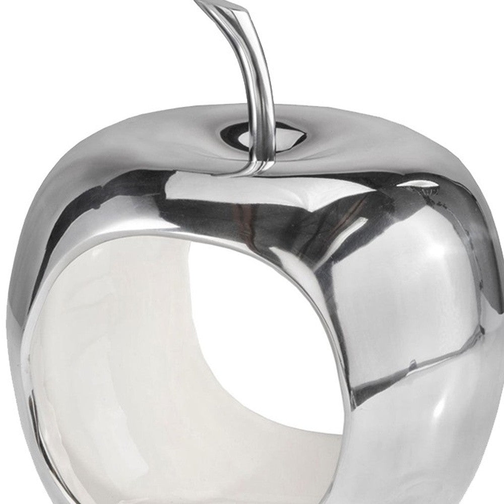 Apple Shaped Aluminum Decorative Accent Bowl