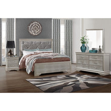Silver Tone Rubberwood Queen Bed With Clean Line Headboard And Footboard