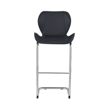 Modern Black Barstools With Chrome Legs Set Of 4
