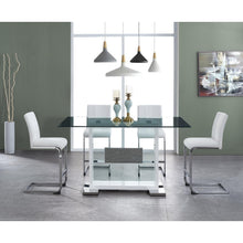 Juego De 4 Taburetes De Bar Bicolores Blancos Con Base De Metal Plateado