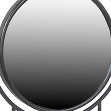 Espejo de tocador redondo de pie de sobremesa negro