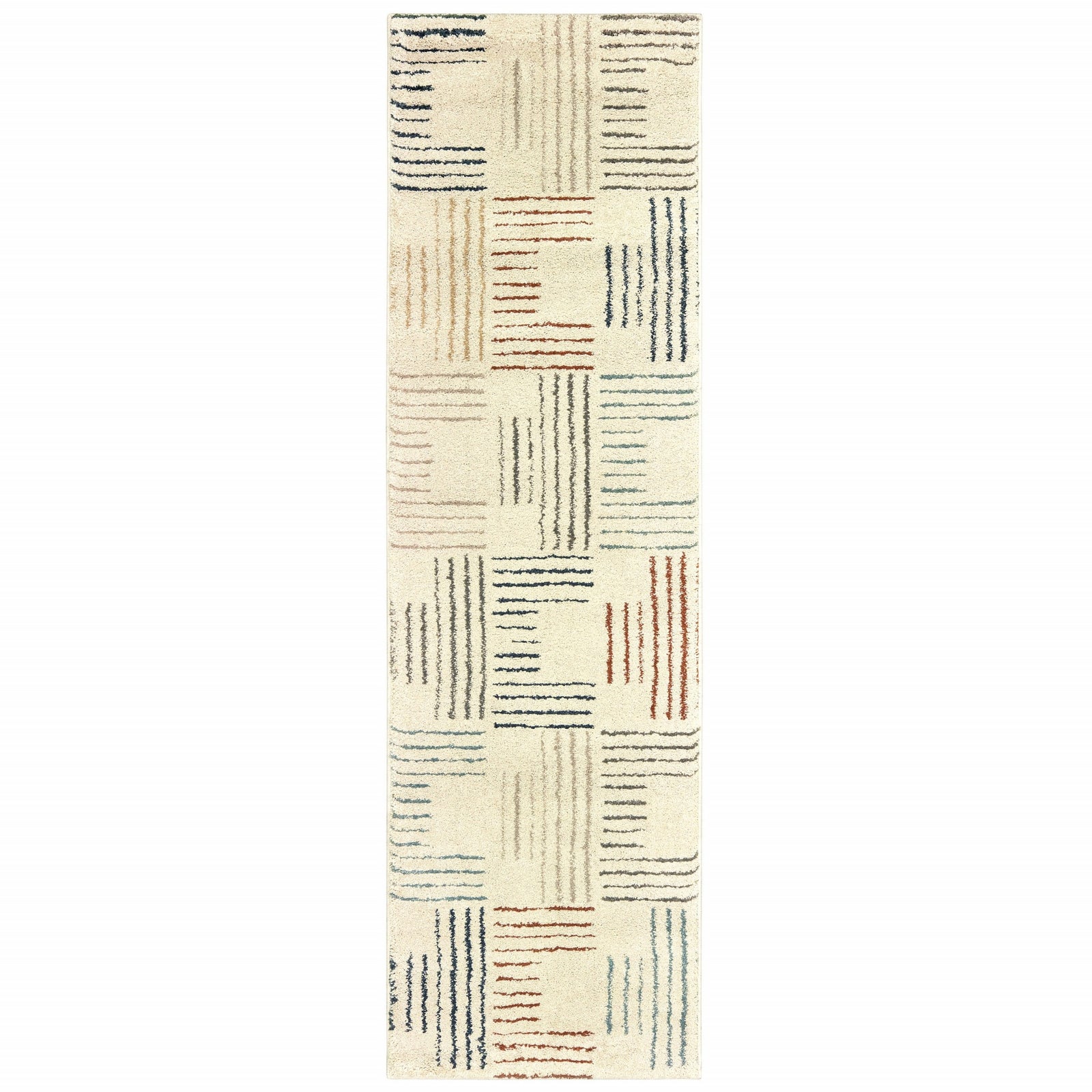 2' X 3' Ivory Multi Neutral Tone Scratch Indoor Accent Rug