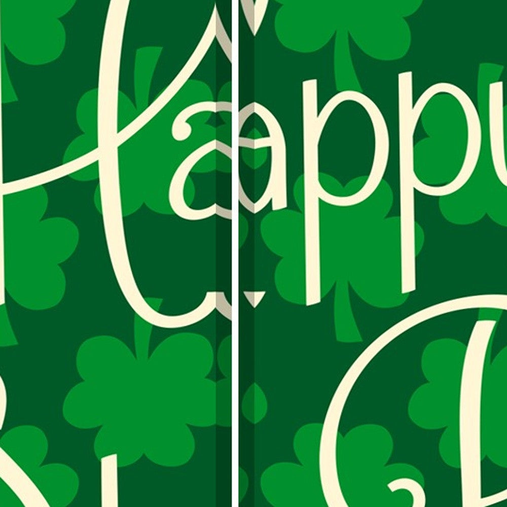 Separador de ambientes de arte irlandés reversible de tres paneles