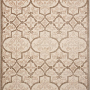 4' X 6' Cream Moroccan Indoor Outdoor Area Rug