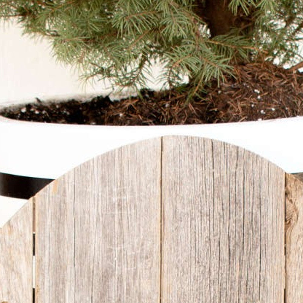 Huevo grande de madera gris de granja rústica de 18 "