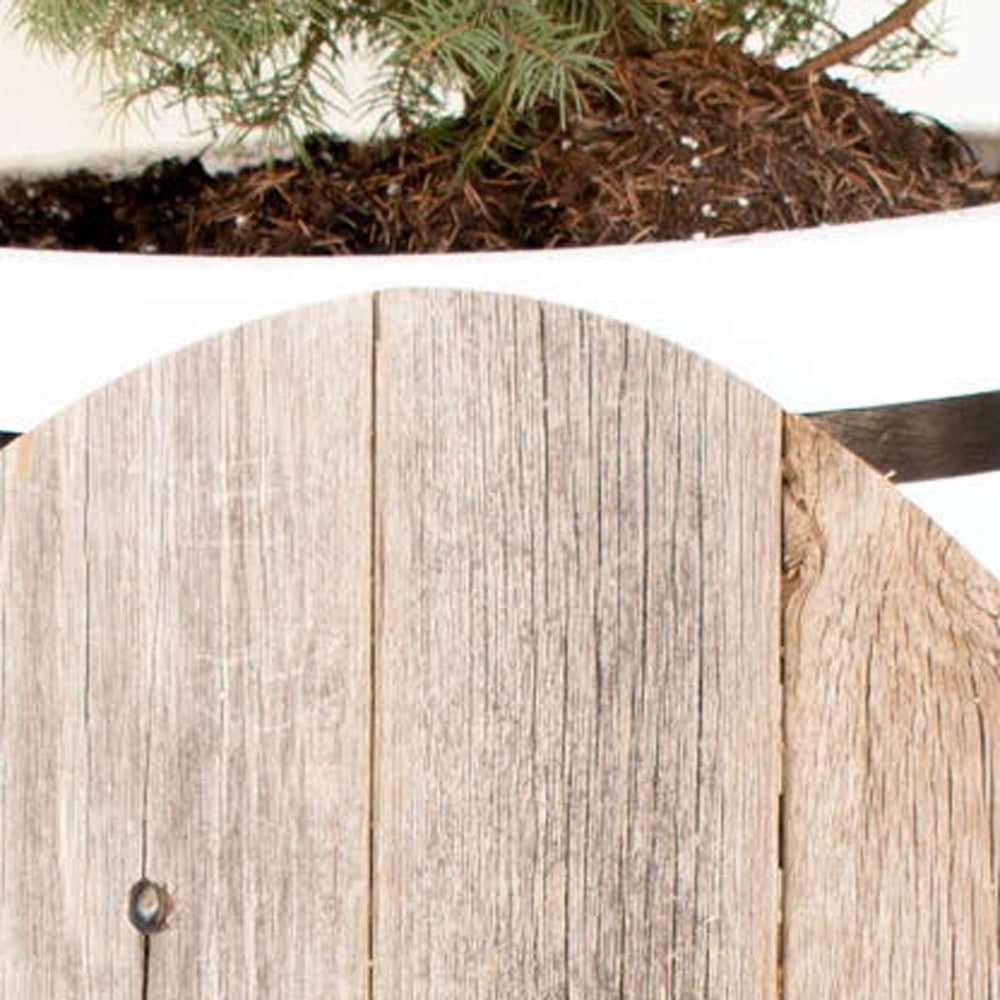 Huevo grande de madera gris de granja rústica de 18 "