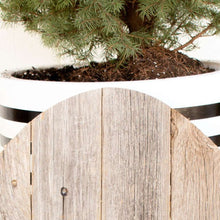 Huevo grande de madera gris de granja rústica de 18 