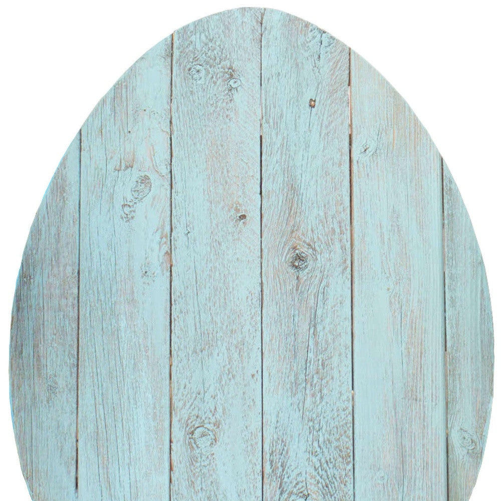 24" Rustic Farmhouse Turquoise Wood Large Egg
