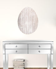 Huevo grande de madera blanca rústica de 24