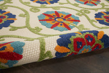 2’ x 12’ Blue Vines Indoor Outdoor Runner Rugg