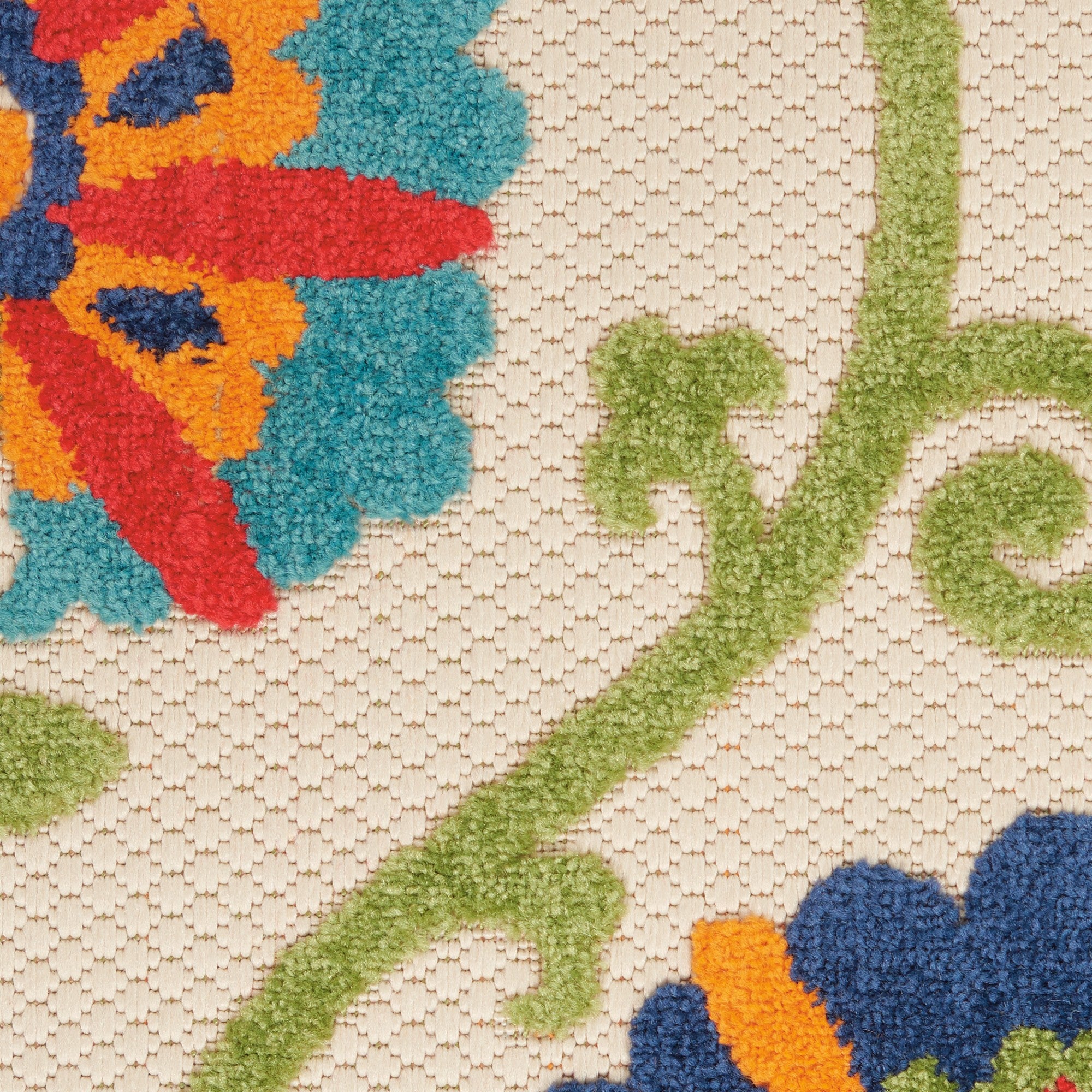 2’ x 12’ Blue Vines Indoor Outdoor Runner Rugg