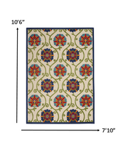 2’ x 12’ Blue Vines Indoor Outdoor Runner Rugg