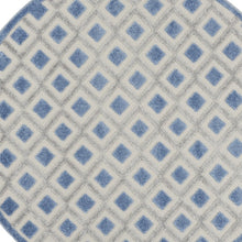 4' X 6' Blue And Gray Geometric Indoor Outdoor Area Rug