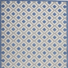 4' X 6' Blue And Gray Geometric Indoor Outdoor Area Rug