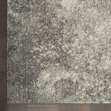 Charcoal And Ivory Abstract Area Rug - 4’ x 6’