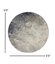 Charcoal And Ivory Abstract Area Rug - 4’ x 6’