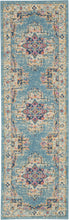 2’X3’ Light Blue Distressed Medallion Scatter Rug
