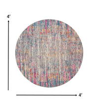 2’ X 3’ Ivory Abstract Striations Scatter Rug