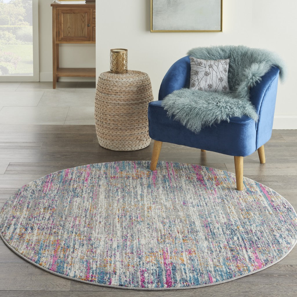 2’ X 3’ Ivory Abstract Striations Scatter Rug