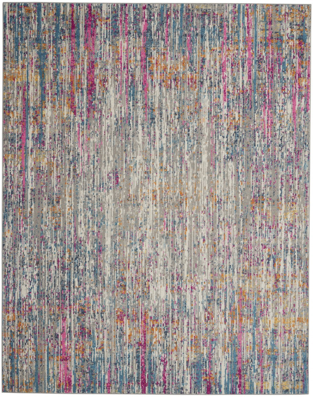 2’ X 3’ Ivory Abstract Striations Scatter Rug