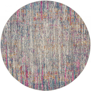 2’ X 3’ Ivory Abstract Striations Scatter Rug