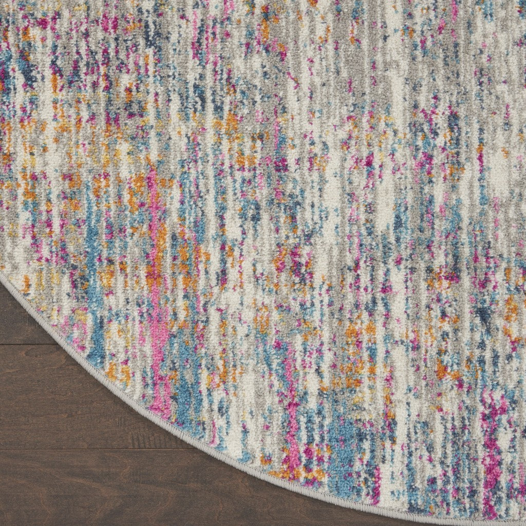 2’ X 3’ Ivory Abstract Striations Scatter Rug