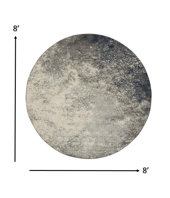 Charcoal And Ivory Abstract Area Rug - 4’ x 6’