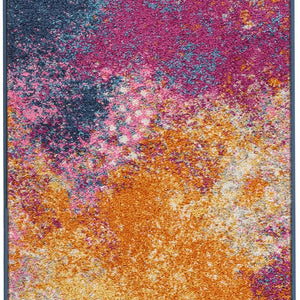2’ X 10’ Abstract Brights Sunburst Runner Rug