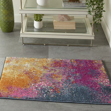 2’ X 10’ Abstract Brights Sunburst Runner Rug