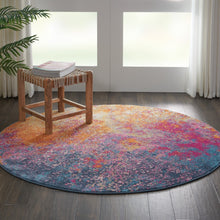 2’ X 10’ Abstract Brights Sunburst Runner Rug