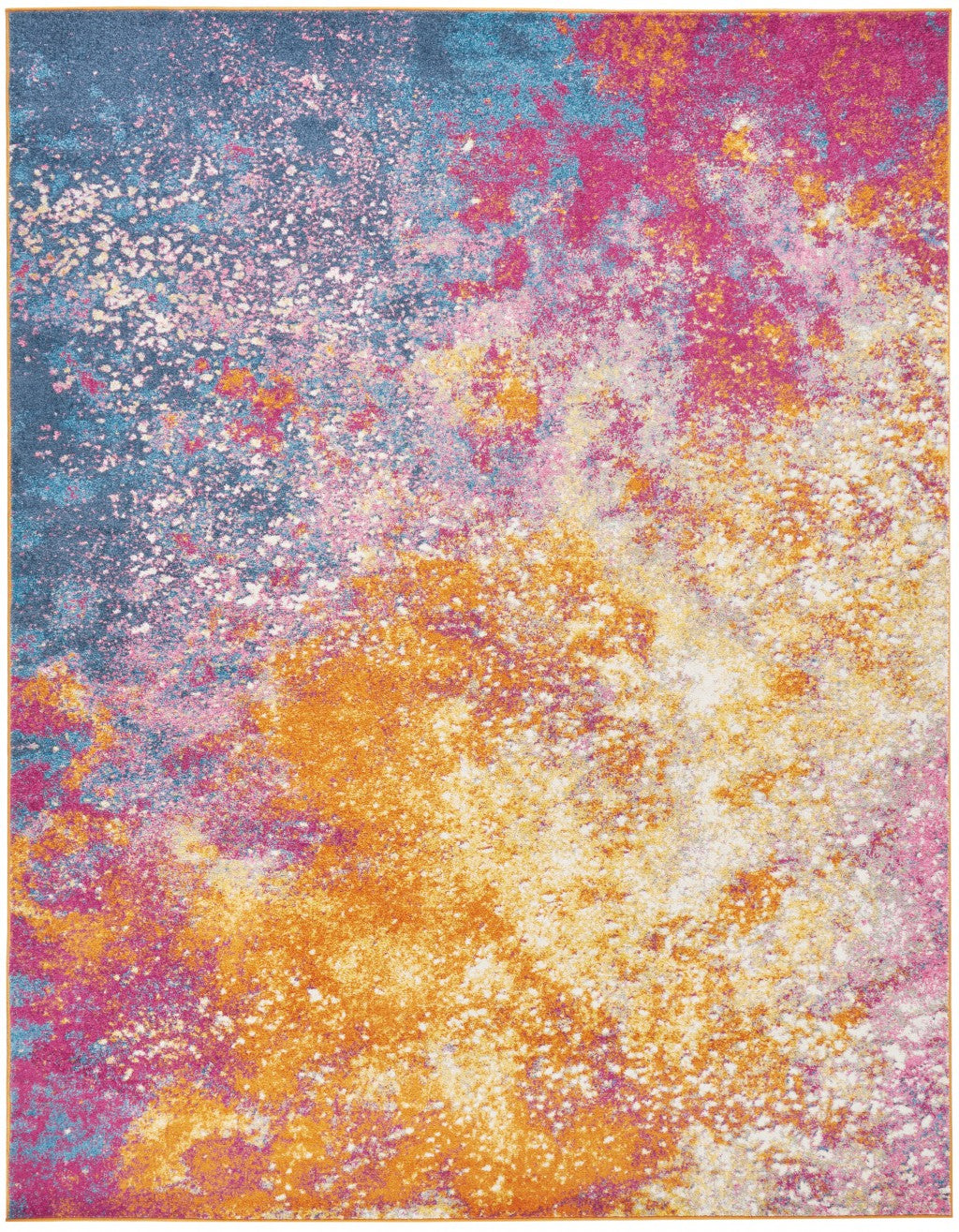 2’ X 10’ Abstract Brights Sunburst Runner Rug