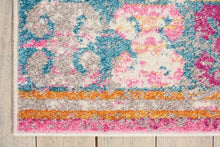 2’ X 6’ Ivory And Magenta Tribal Pattern Runner Rug