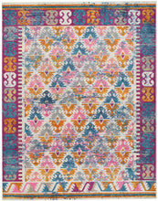 2’ X 6’ Ivory And Magenta Tribal Pattern Runner Rug
