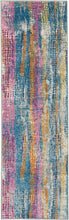2’ X 6’ Gray Colorful Abstract Stripes Runner Rug