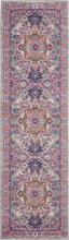 2’ X 6’ Light Gray And Pink Medallion Runner Rug