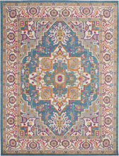 4’ X 6’ Teal And Pink Medallion Area Rug