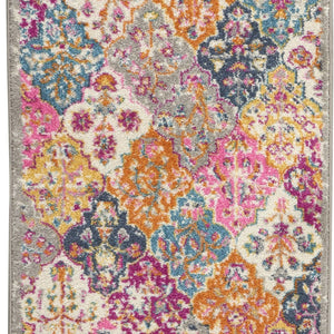 2’ X 3’ Muted Brights Floral Diamond Scatter Rug