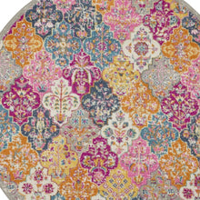 2' X 3' 柔和明亮花卉鑽石散佈地毯