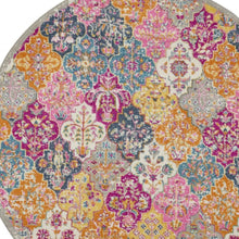 2' X 3' 柔和明亮花卉鑽石散佈地毯