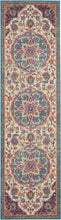 2’ X 3’ Pink And Blue Floral Medallion Scatter Rug