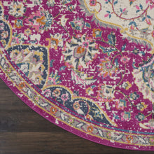 2’ X 6’ Pink And Ivory Medallion Runner Rug