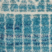 4’ X 6’ Navy Blue Ornate Stripes Area Rug